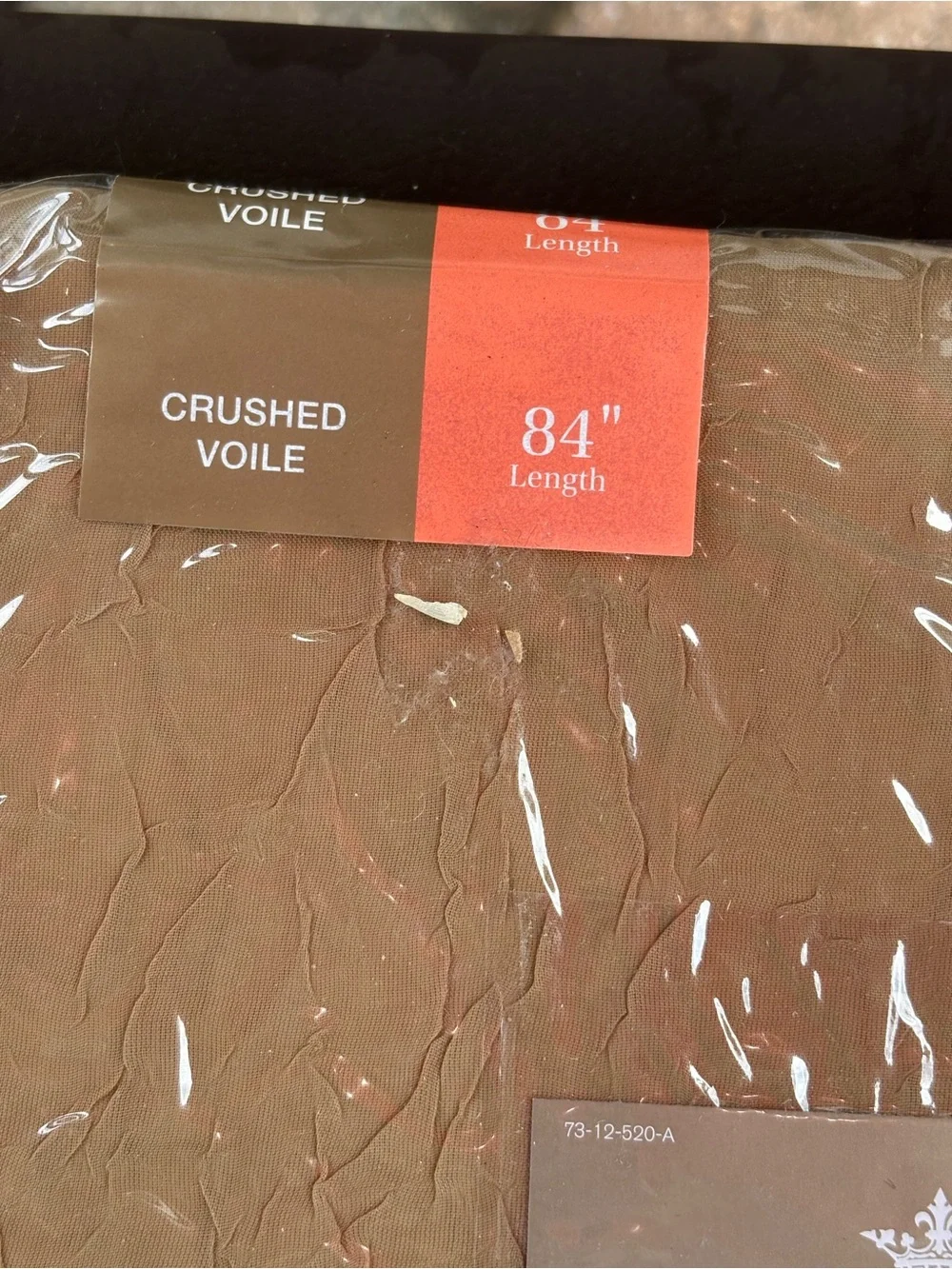 Crushed Voile Grommet Panel in Brown 50x84